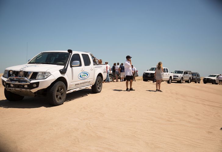 Los ganadores gozaron de una tarde a pura adrenalina manejando las camionetas 4x4.
