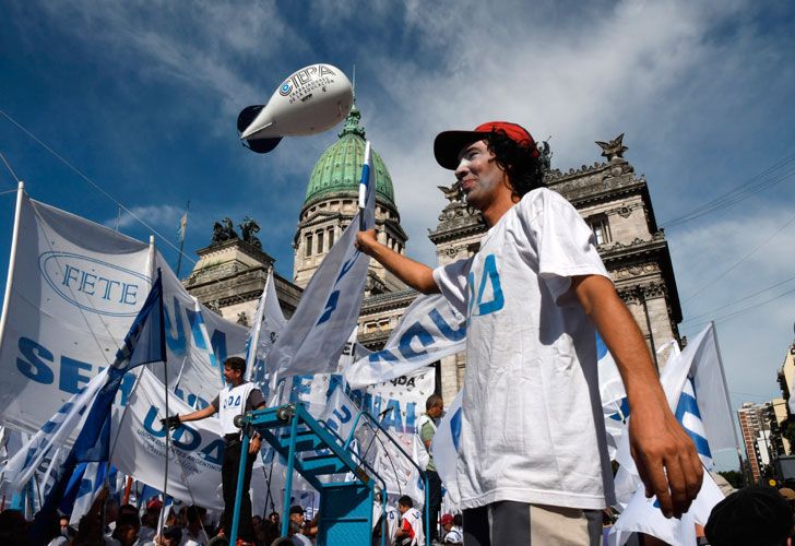 Protesta de los docentes