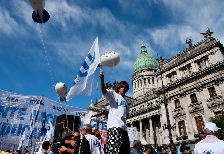 Protesta de los docentes