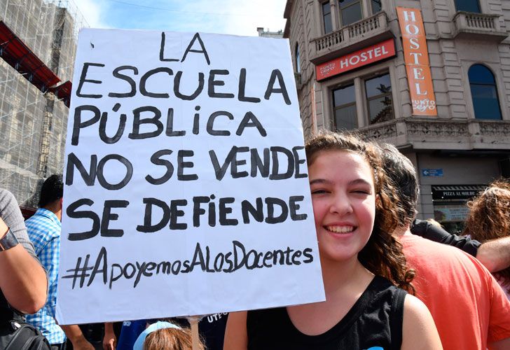 Protesta de los docentes