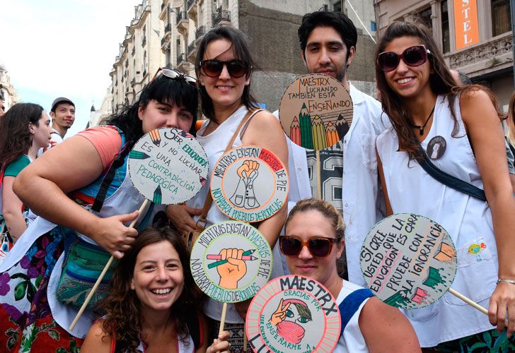 Protesta de los docentes