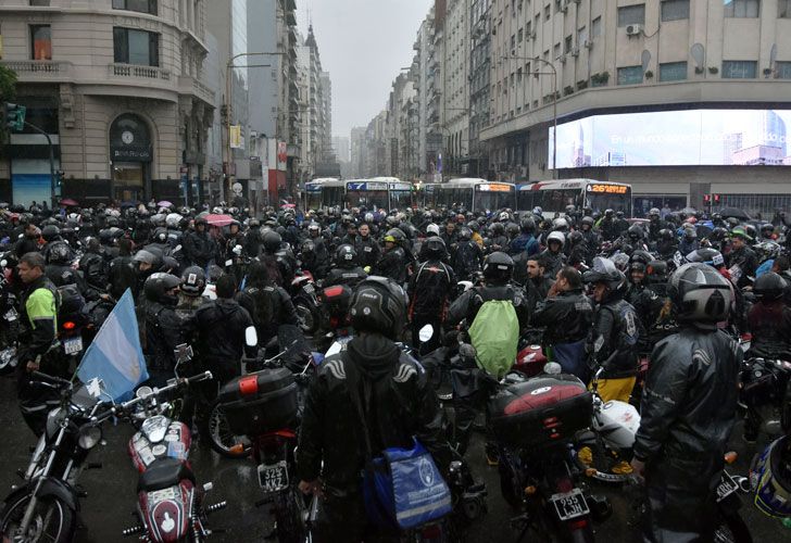 Protesta de motoqueros