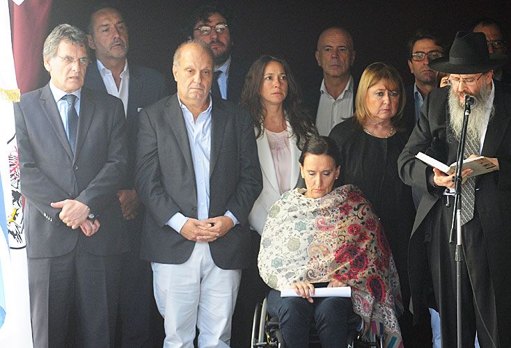 Funcionarios. Avruj, Lombardi, Avelluto, Michetti y Malcorra, ayer en el acto de homenaje.