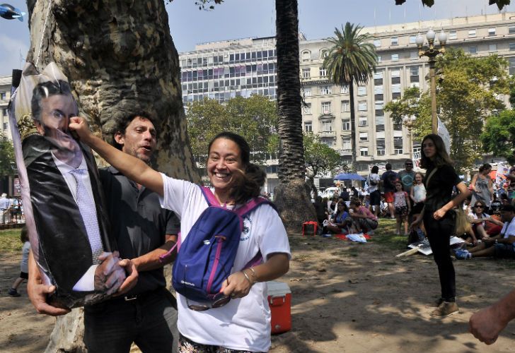 Los concurrentes al acto del día de la Memoria cargaron contra Macri y su Gobierno. 