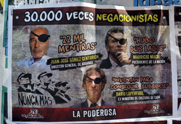 Los concurrentes al acto del día de la Memoria cargaron contra Macri y su Gobierno. 