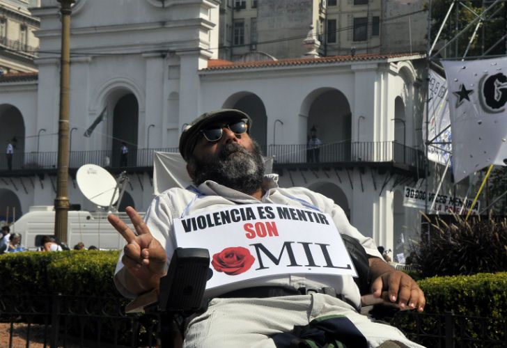 Los concurrentes al acto del día de la Memoria cargaron contra Macri y su Gobierno. 