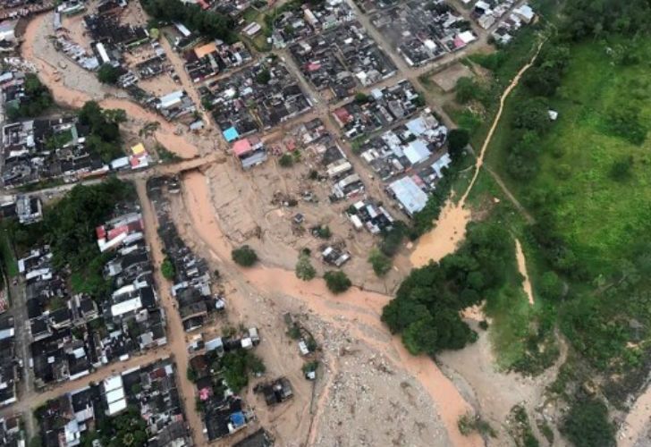 Un alud en Colombia dejó más de 110 muertos.