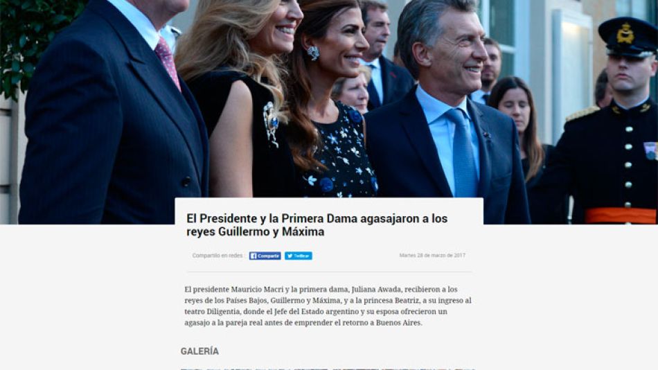 Juliana Awada ya tiene su propia página dentro de CasaRosada.gob.ar | Perfil