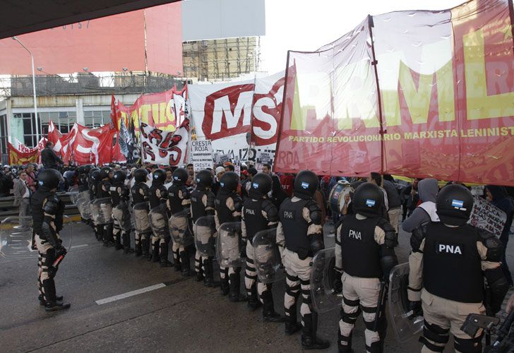 Izquierda. El jueves la ministra de Seguridad mostró que estaba dipuesta a reprimir un piquete.