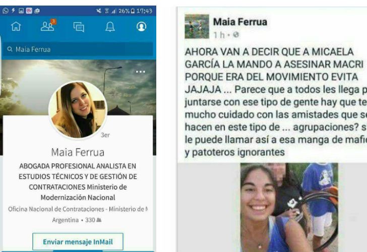 En sus perfiles digitales, Ferrua asegura interesarse en cuestiones medioambientales, la protección animal y de Derechos Humanos.