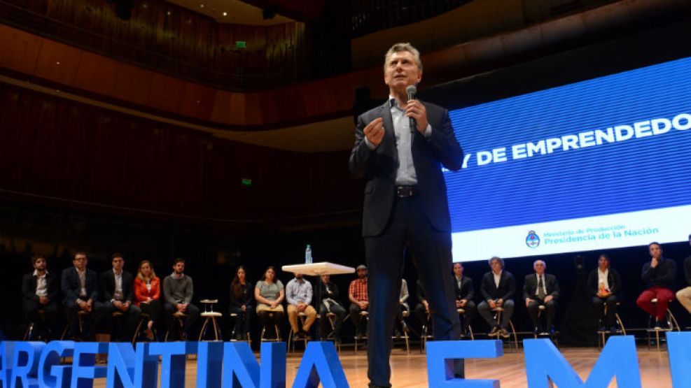 Macri con emprendedores, hoy promulgaron la ley