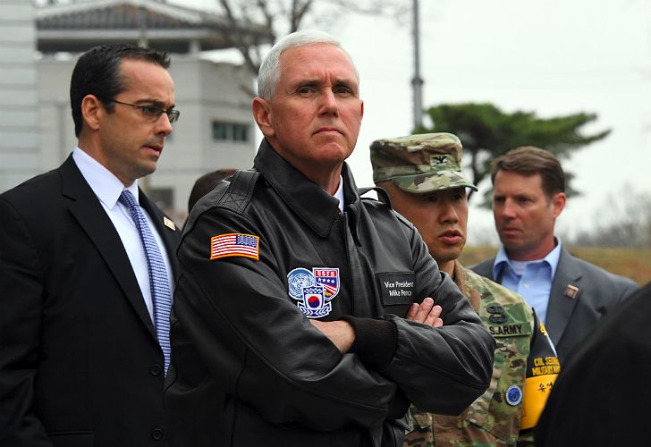 El vicepresidente estadounidense Pence visitó Seúl.