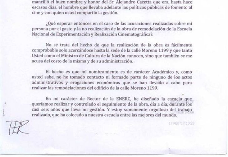 Rovito presentó su renuncia en una carta con fuertes críticas a la gestión de Cultura.