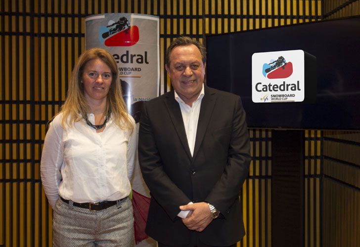 Helga Salvatelli, Coordinadora General de Catedral Alta Patagonia junto a Gustavo Santos, Ministro de Turismo de la Nación.