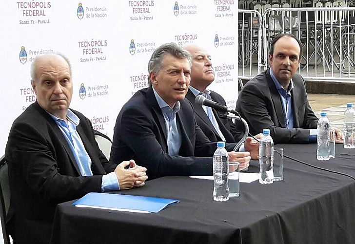 Macri, durante la presentación del Metrobus en Santa Fe