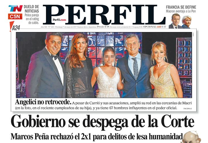 Portada del domingo del Diario PERFIL