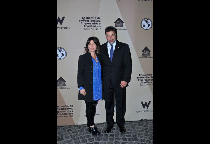 María O'Donnell y Darío Werthein en el cóctel en el Museo de Arte Decorativo que se organizó en el marco de laon XXIII