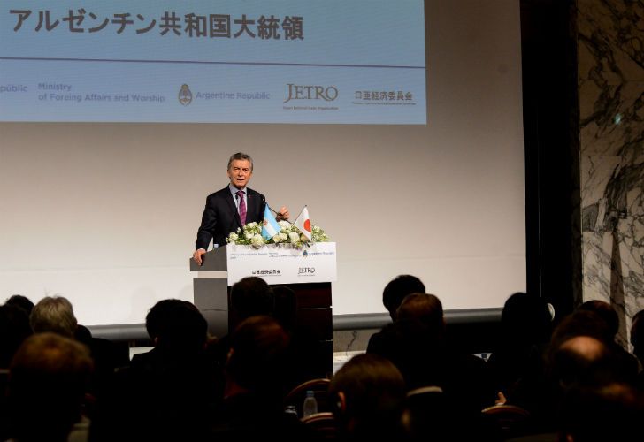 Macri expuso en el Foro Económico Japón-Argentina.