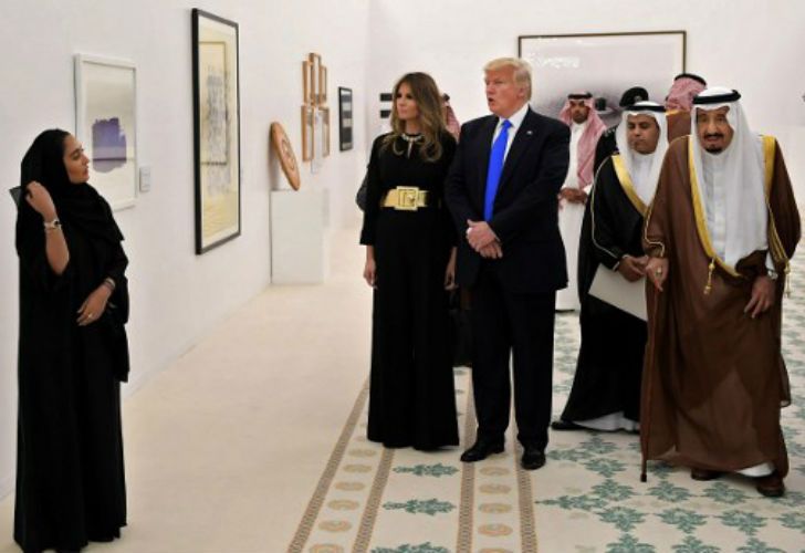 Donald Trump y su esposa Melania Trump en Arabia Saudita.