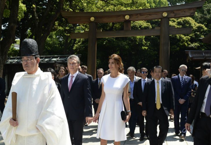 Macri y Awada en su último día en Tokio.