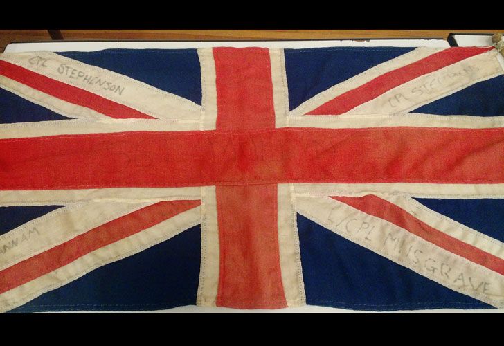 Bandera de trinchera de soldados británicos