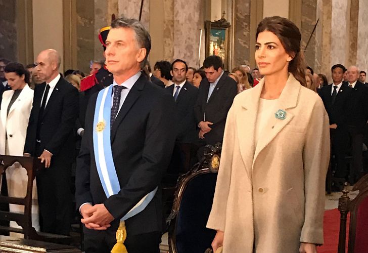 Macri y Awada en la Catedral, durante el Tedeum