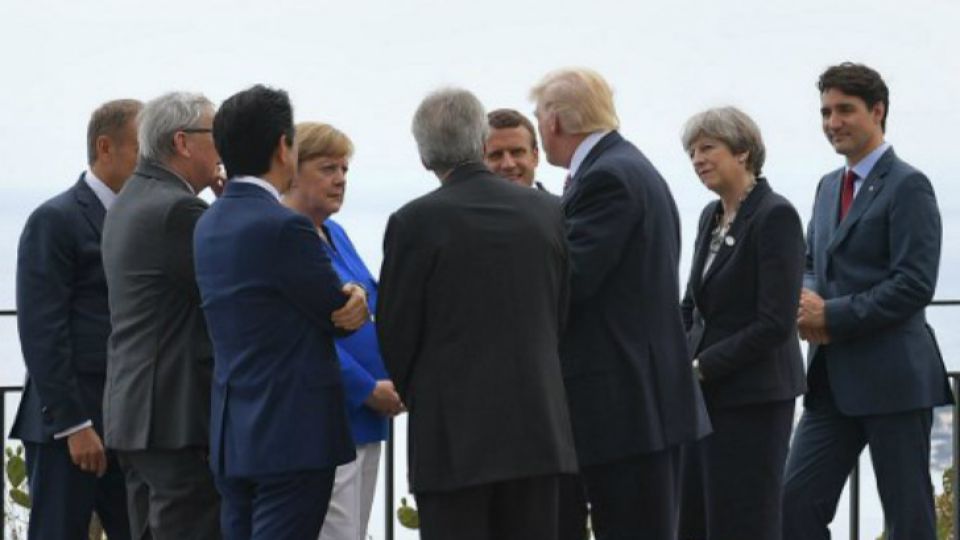 Los líderes del G7 reunidos en Taormina