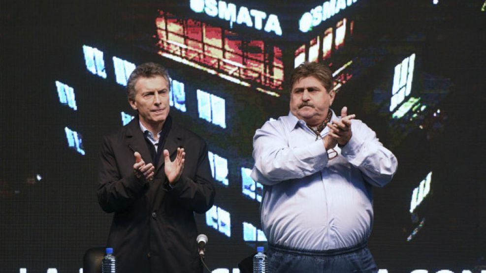 Mauricio Macri junto a Ricardo Pignanelli