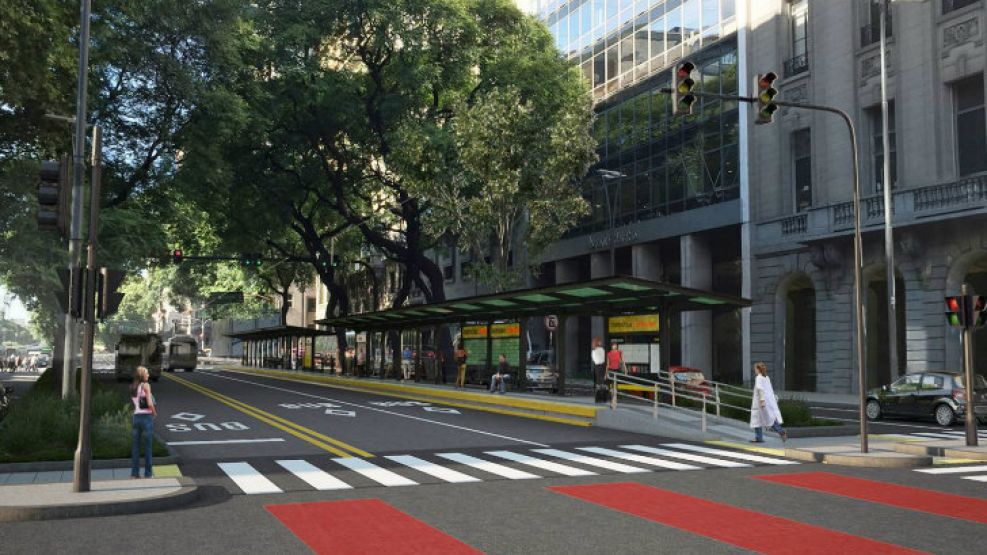 El Metrobús del Bajo tendrá una extensión de 2,9 km y correrá desde Leandro N. Alem y San Martín hasta Paseo Colón e Independencia