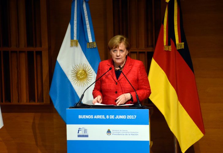 Angel Merkel en el polo científico