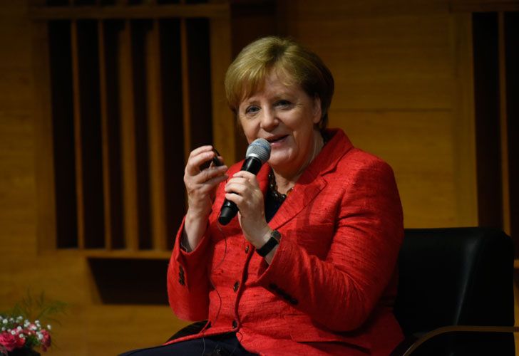 Angel Merkel en el polo científico