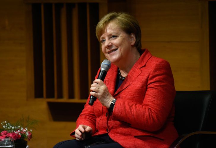 Angel Merkel en el polo científico