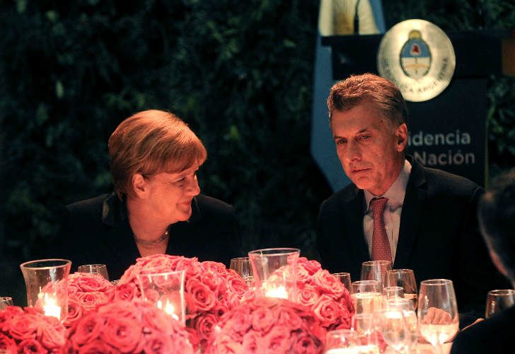 Angela Merkel en el Centro Cultural Kirchner.