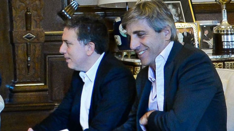Los ministros de Hacienda, Nicolás Dujovne, y de Finanzas, Luis Caputo.