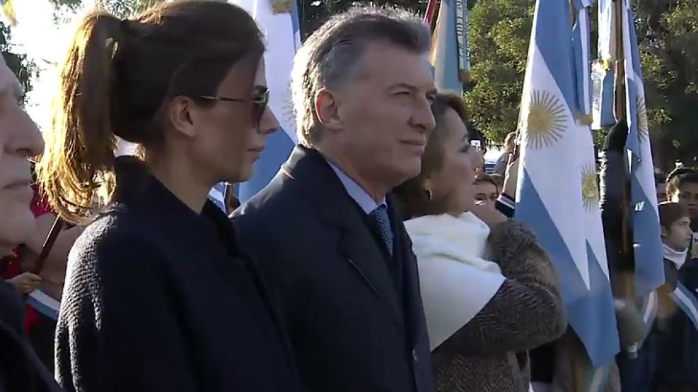 Macri, en el acto del Día de la Bandera, en Rosario