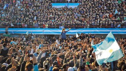 En Arsenal. La ex presidenta volvió el martes pasado al centro de la escena política en un acto, donde mostró por televisión una estrategia comunicacional diferente.