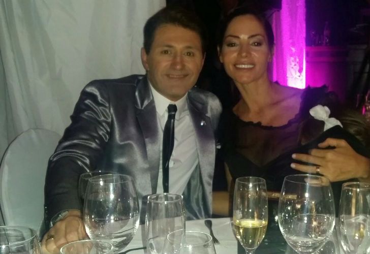 Daniel Gómez Rinaldi y Natalia Fassi en el festejo de Oyarbide.