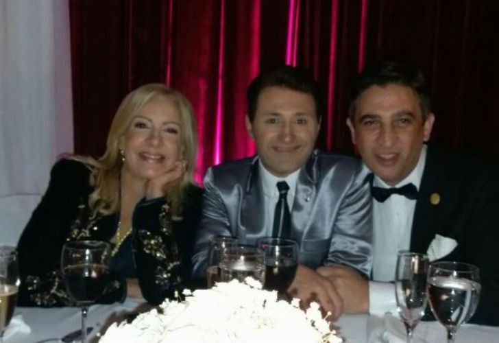 Daniel Gómez Rinaldi junto a Susana Rocasalvo y Rubén Gavaldá en el cumpleaños de Oyarbide.