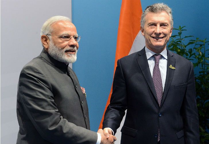 El presidente Mauricio Macri tuvo una bilateral con el primer ministro Narendra Modi en Hamburgo.