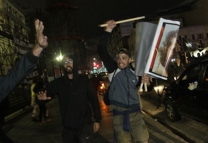 Incidentes en la marcha en reclamo de la aparición de Maldonado. 