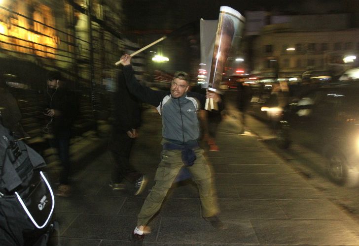 Incidentes en la marcha en reclamo de la aparición de Maldonado. 