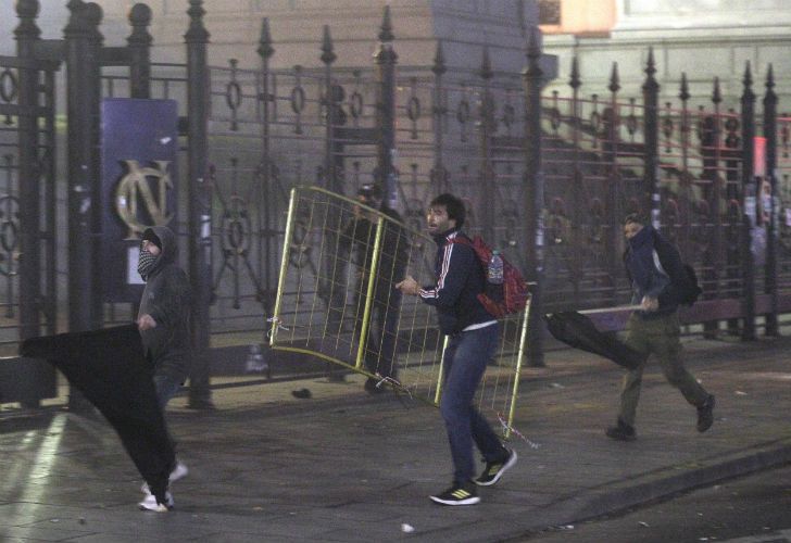 Incidentes en la marcha en reclamo de la aparición de Maldonado. 