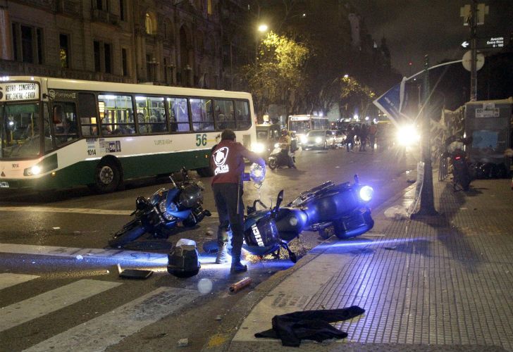 Incidentes en la marcha en reclamo de la aparición de Maldonado. 