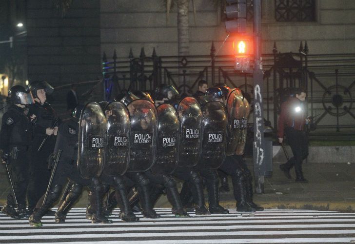 Incidentes en la marcha en reclamo de la aparición de Maldonado. 