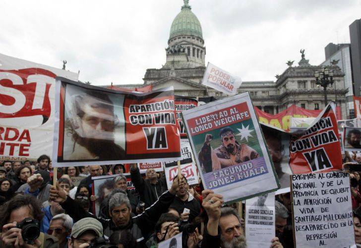 La marcha en el Congreso.