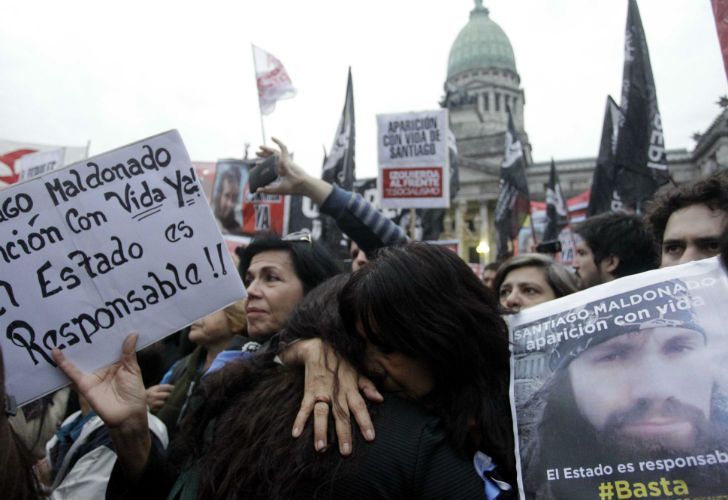 La marcha en el Congreso.