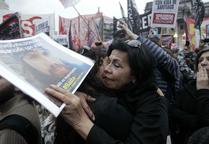 La marcha en el Congreso.