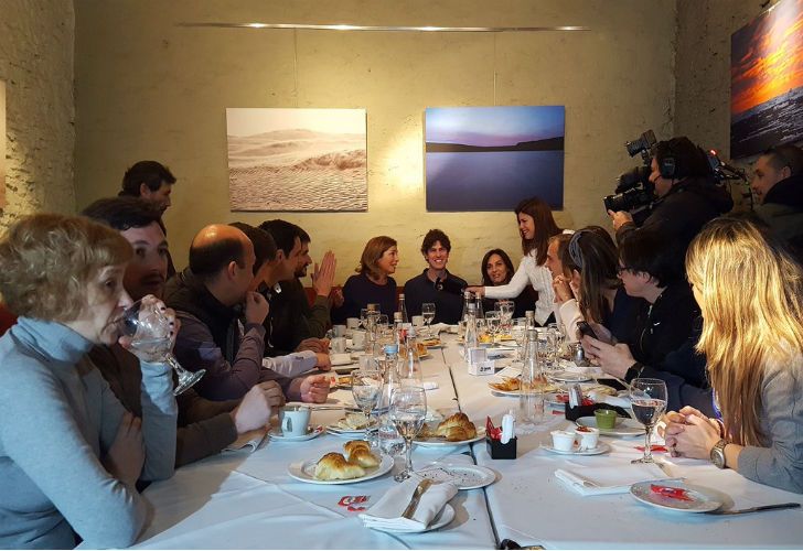 Martín Lousteau, en un desayuno con los candidatos de Evolución Ciudadana