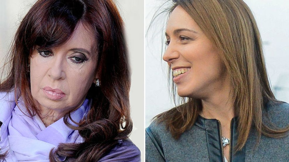 Cristina Fernández de Kirchner y María Eugenia Vidal.