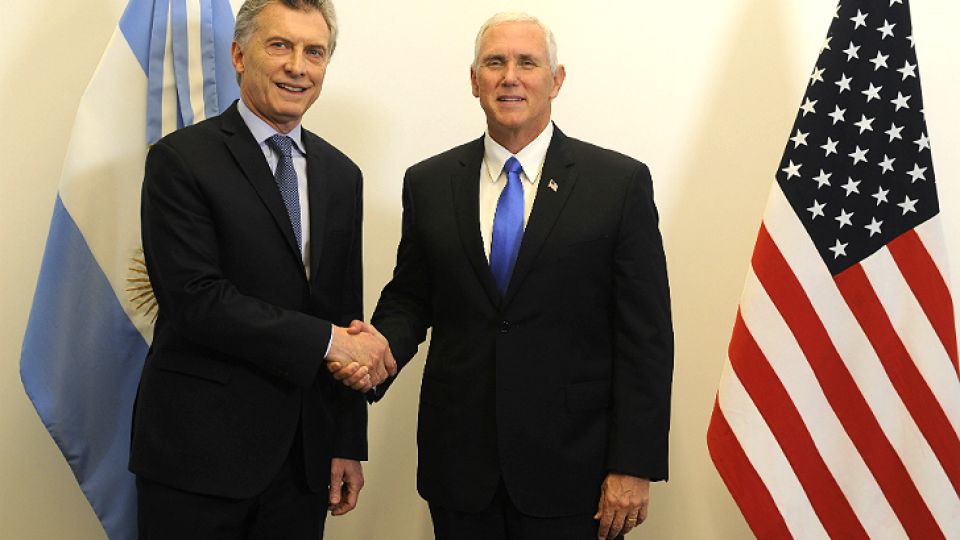 Macri recibirá a Pence, vicepresidente de Estados Unidos.
